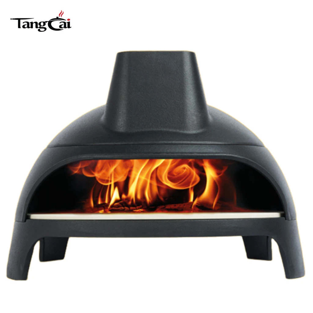 Custom Cast Iron Wood Fire Pizza Oven - Easily Fits 12 Inch Pizza Perfect for Backyard Cooking and Family Gatherings