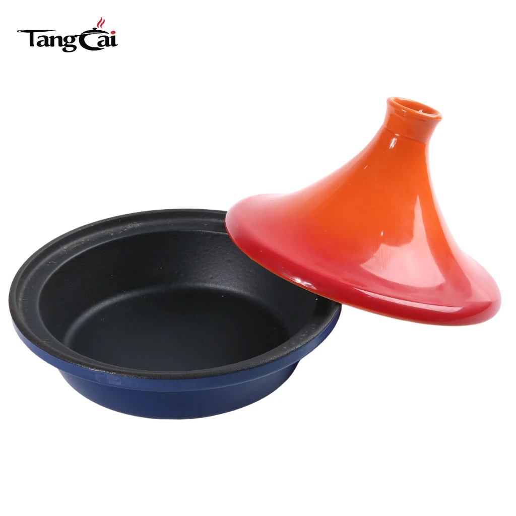 Premium Cast Iron Tagine Pot Durable Construction Heat Retention Ideal for Moroccan Dishes Must-Have for Kitchen