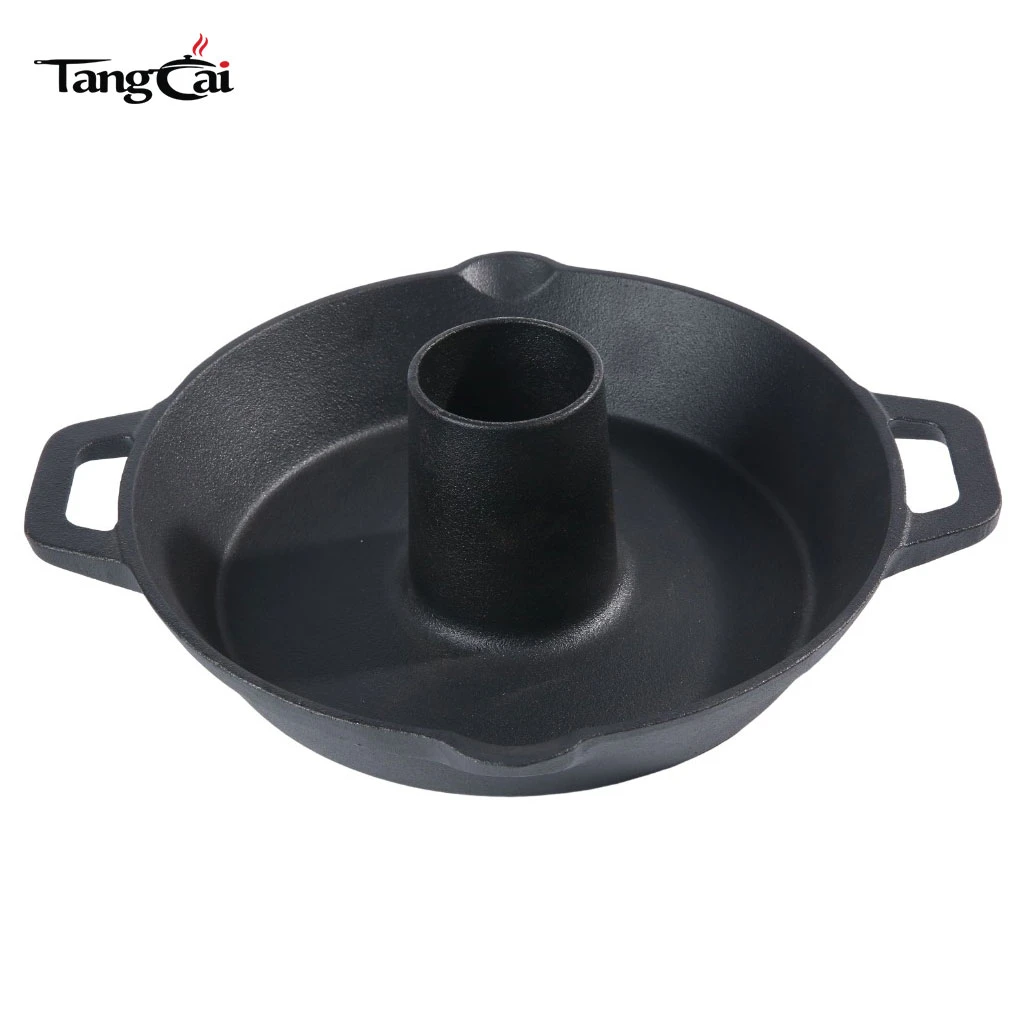 2026 Trending Cast Iron Chicken Roaster Pre-Seasoned Cast Iron Roasting Pan Turkey Fryer Nonstick Frying Pan for Family Party