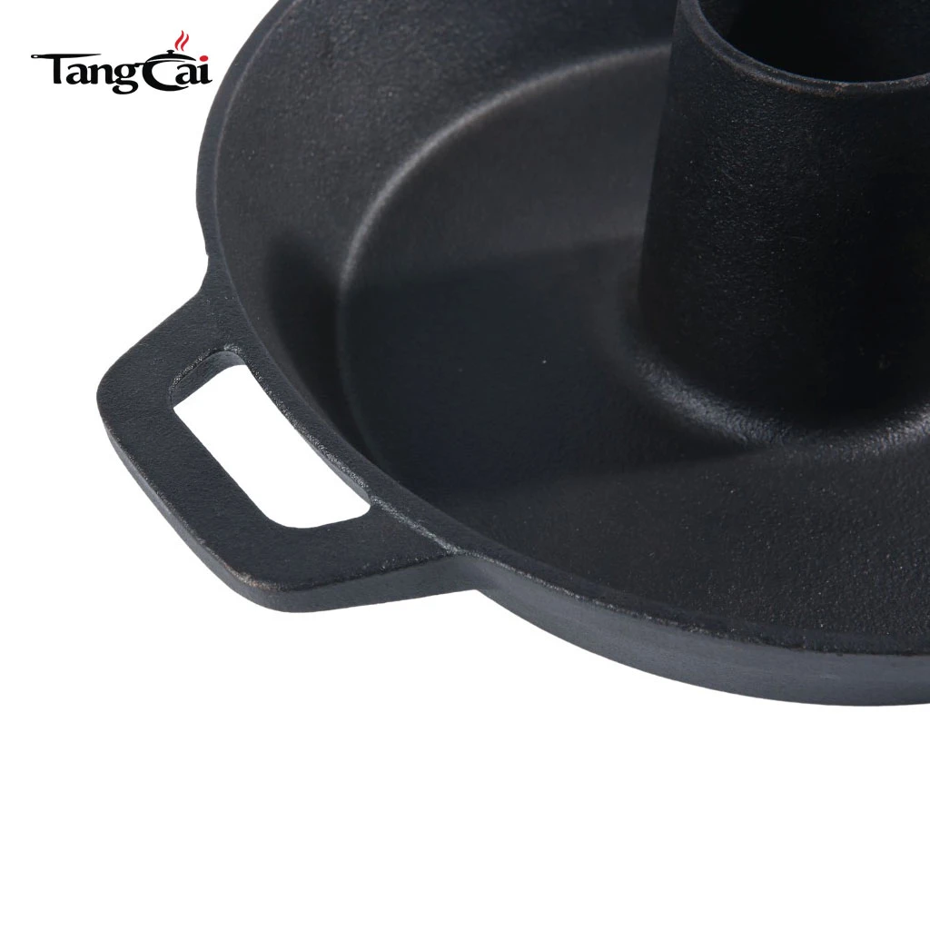 2026 Trending Cast Iron Chicken Roaster Pre-Seasoned Cast Iron Roasting Pan Turkey Fryer Nonstick Frying Pan for Family Party