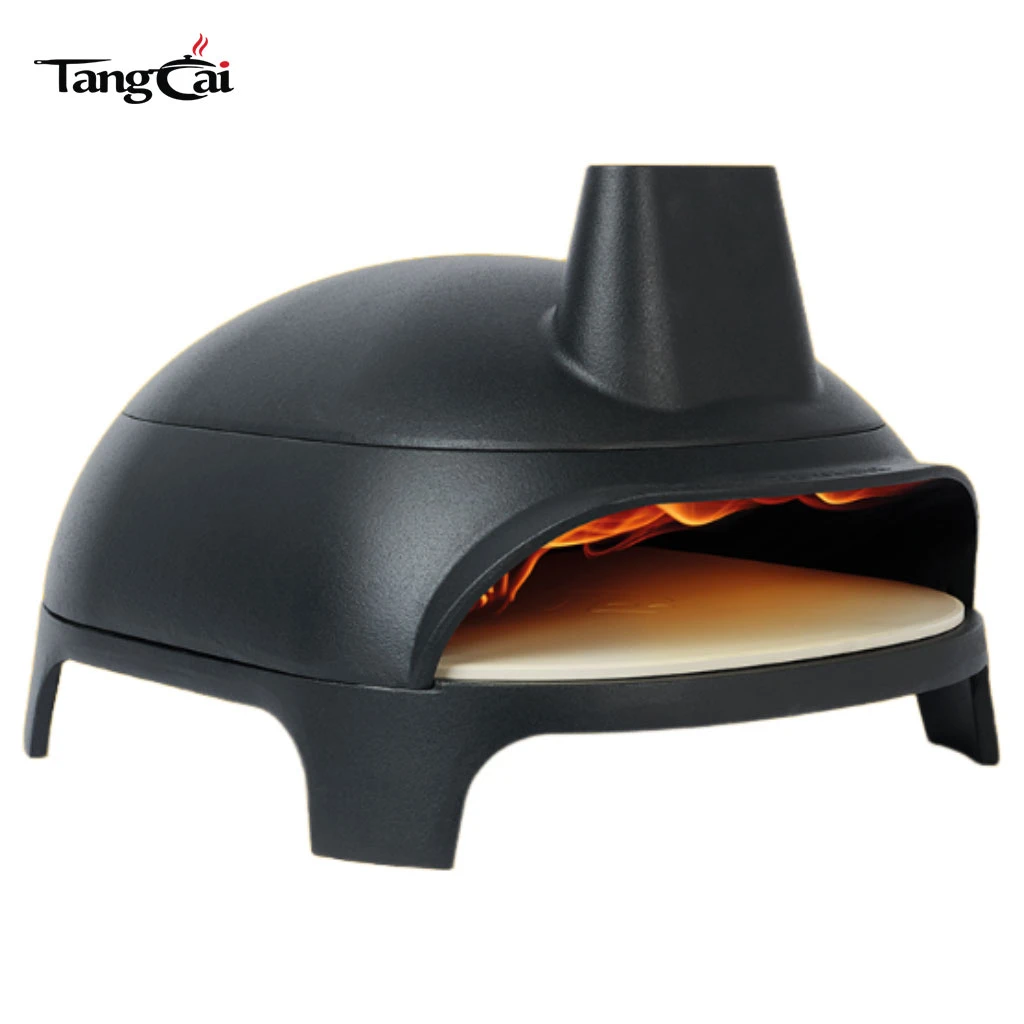 Custom Cast Iron Wood Fire Pizza Oven - Easily Fits 12 Inch Pizza Perfect for Backyard Cooking and Family Gatherings