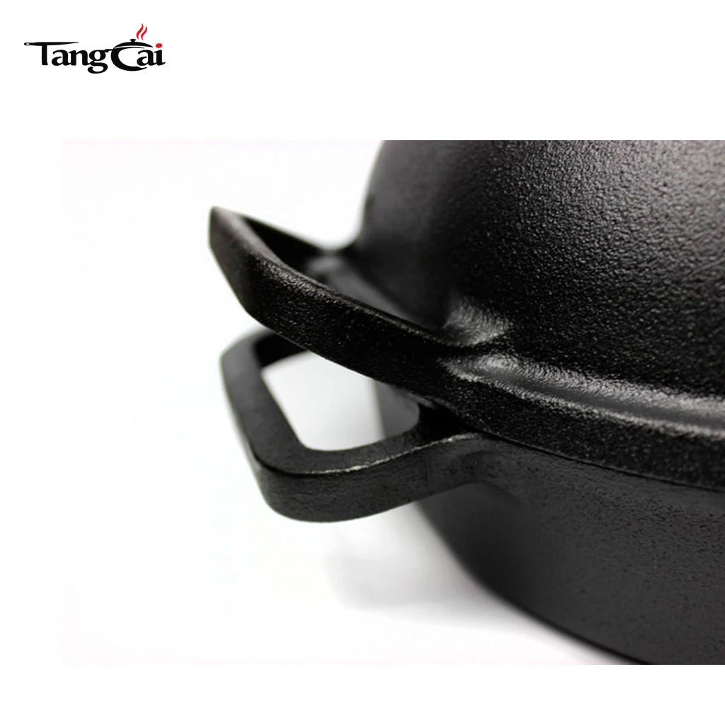 Factory Wholesale Oval Cast Iron Roasting Pan 2 in 1 High Domed Lid Turkey Roaster Rectangular Bread Baking Loaf Pan Set