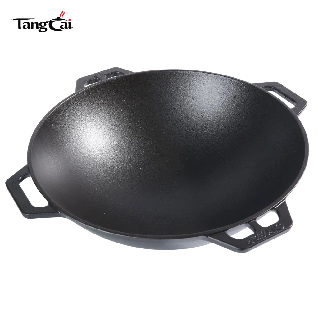 12L Cast Iron Kazan Pot - Large Capacity Cast Iron Cauldron for Outdoor Cooking