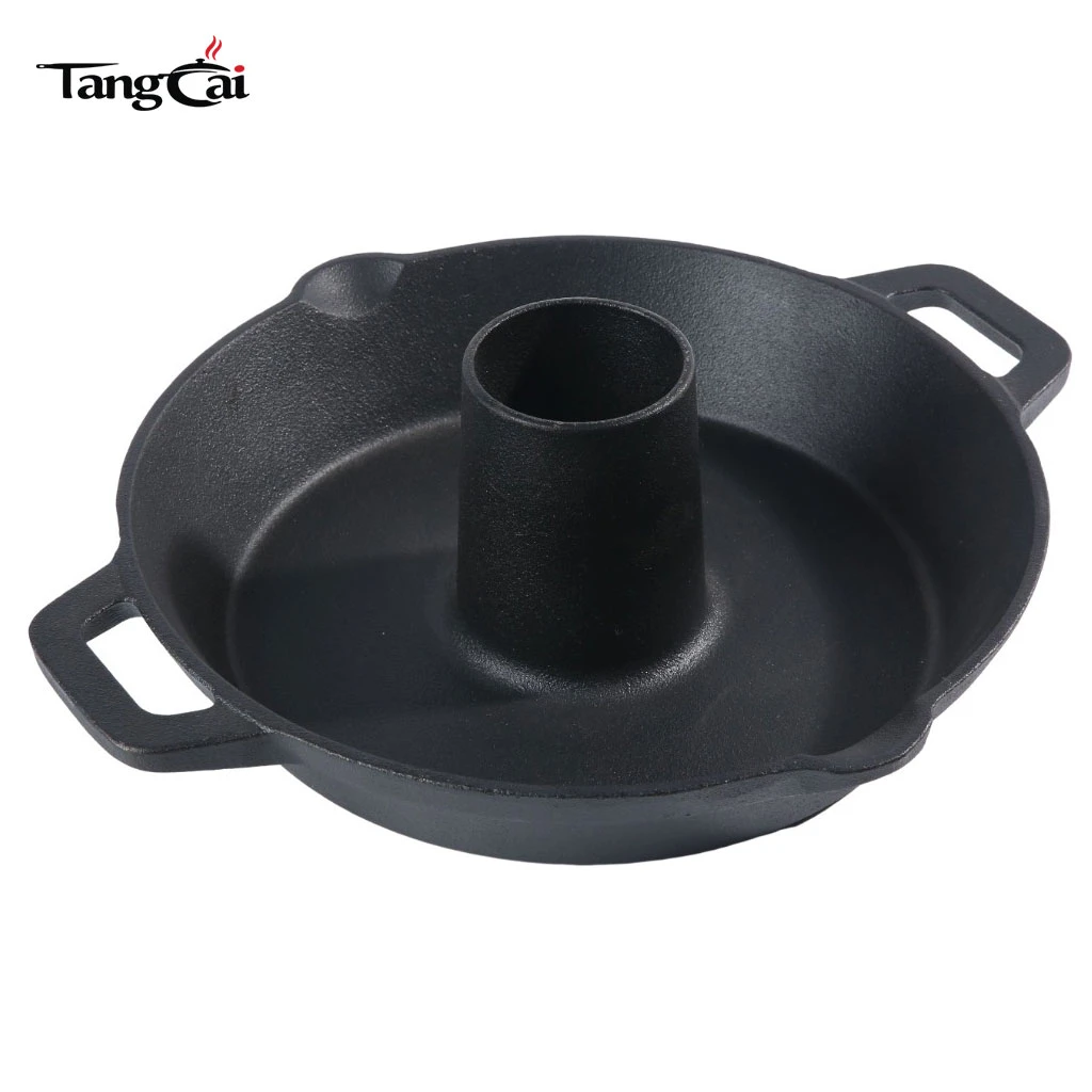 2026 Trending Cast Iron Chicken Roaster Pre-Seasoned Cast Iron Roasting Pan Turkey Fryer Nonstick Frying Pan for Family Party