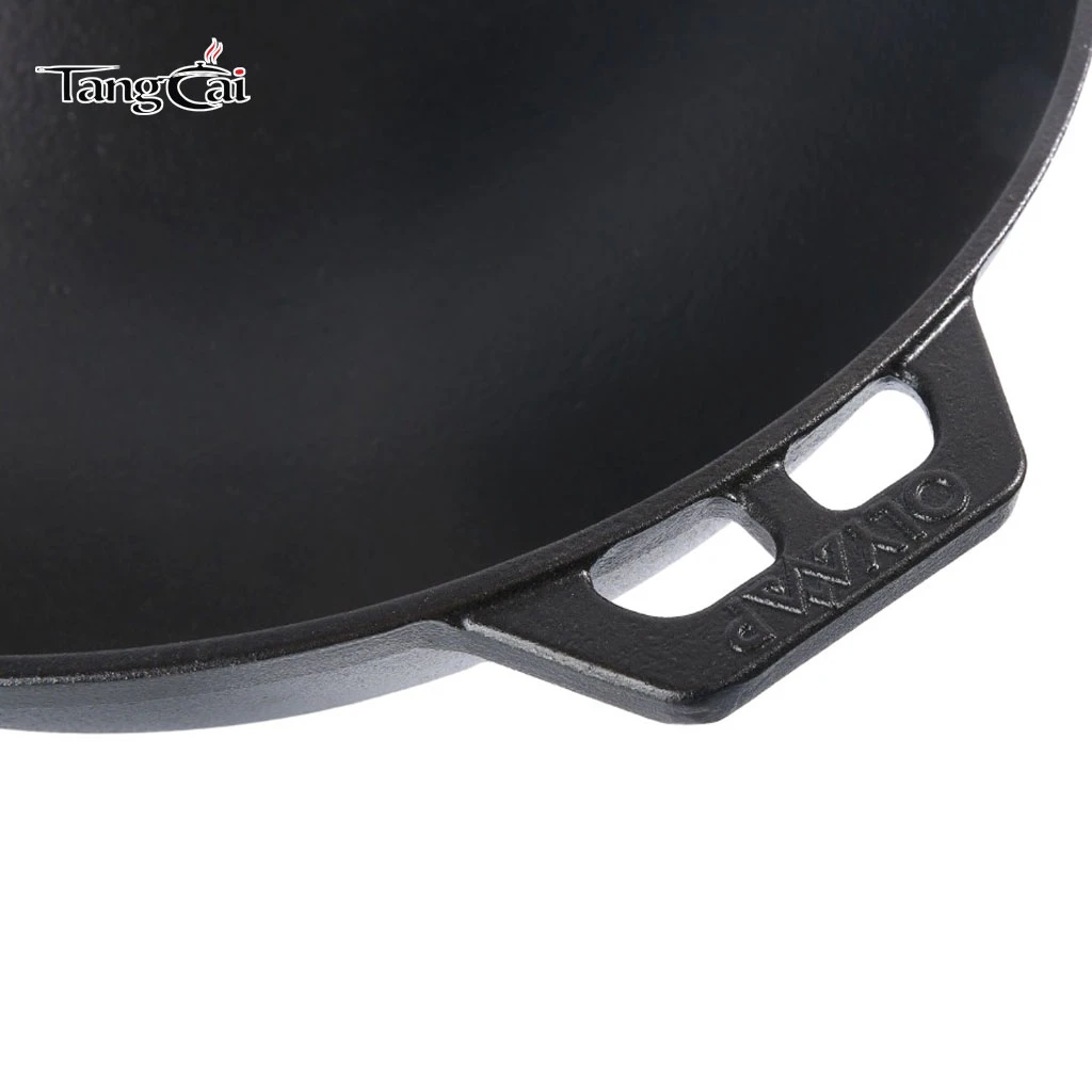12L Cast Iron Kazan Pot - Large Capacity Cast Iron Cauldron for Outdoor Cooking