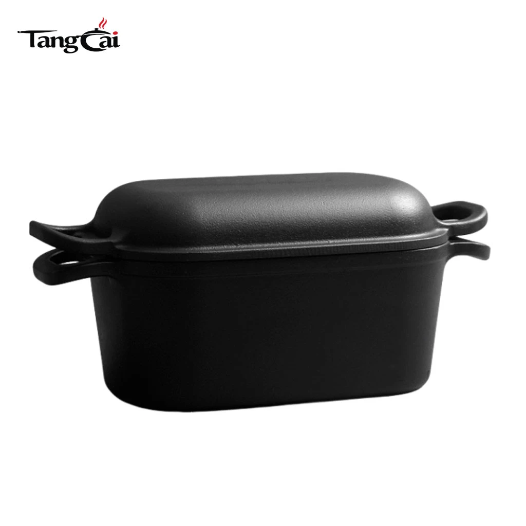 4QT Oval Dutch Oven for Bread Baking Nonstick Cast Iron Bread Pans for Sourdough Baking