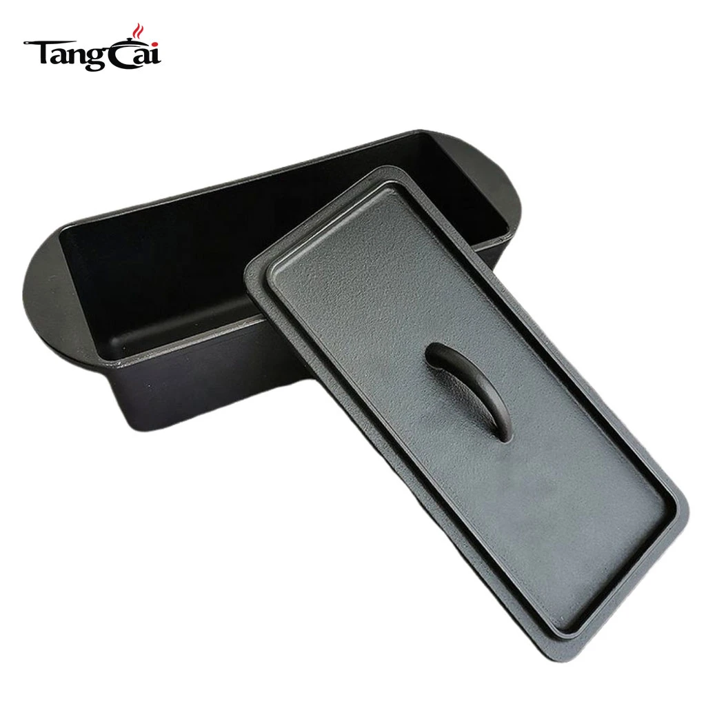 Classic Design Cast Iron Pre-Seasoned Rectangle Bread & Loaf Pans Bakeware for Home Kitchen Bread Baking Mould