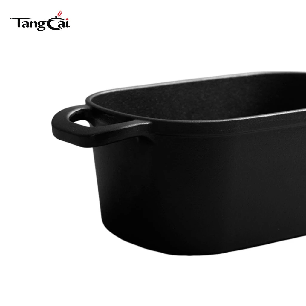 4QT Oval Dutch Oven for Bread Baking Nonstick Cast Iron Bread Pans for Sourdough Baking