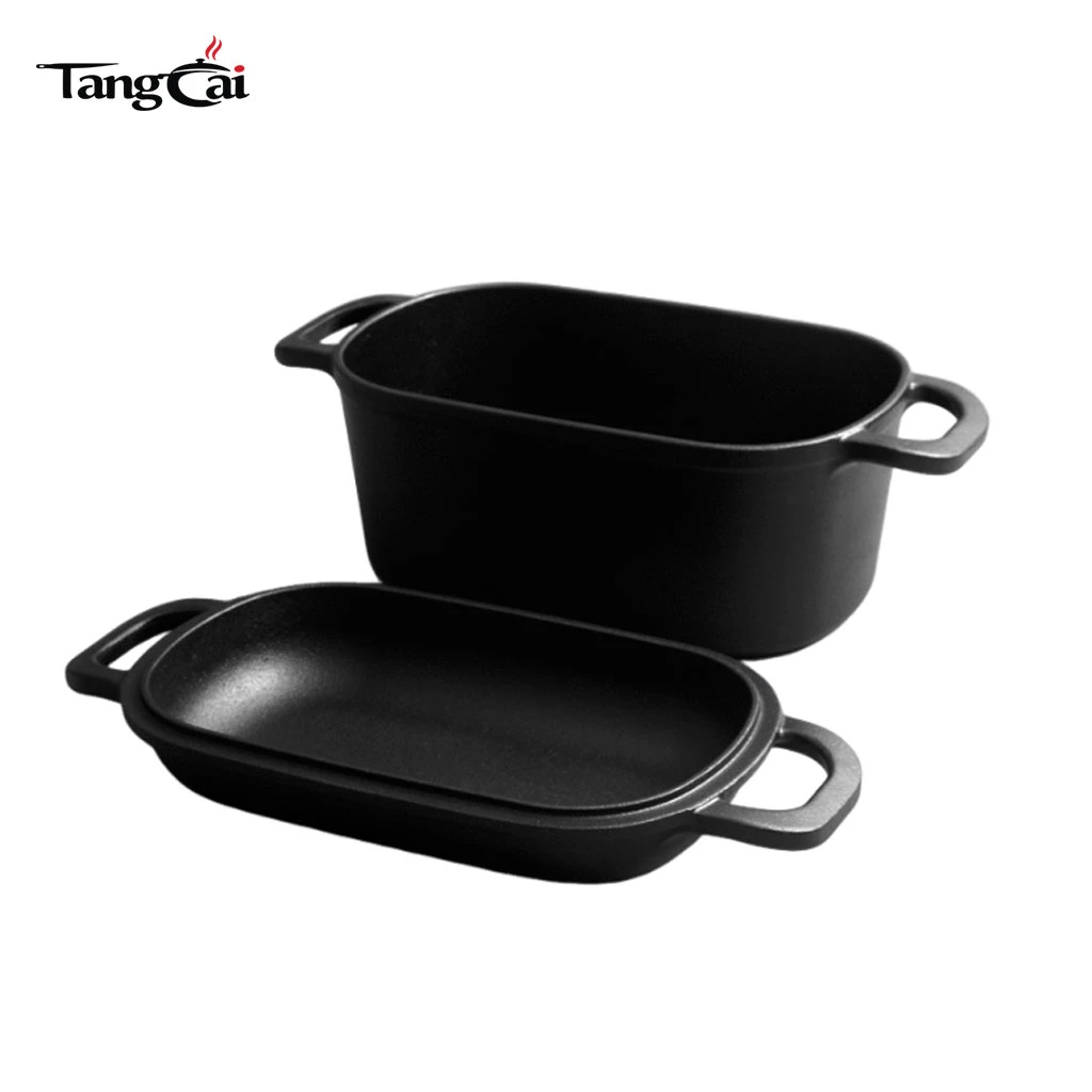 4QT Oval Dutch Oven for Bread Baking Nonstick Cast Iron Bread Pans for Sourdough Baking