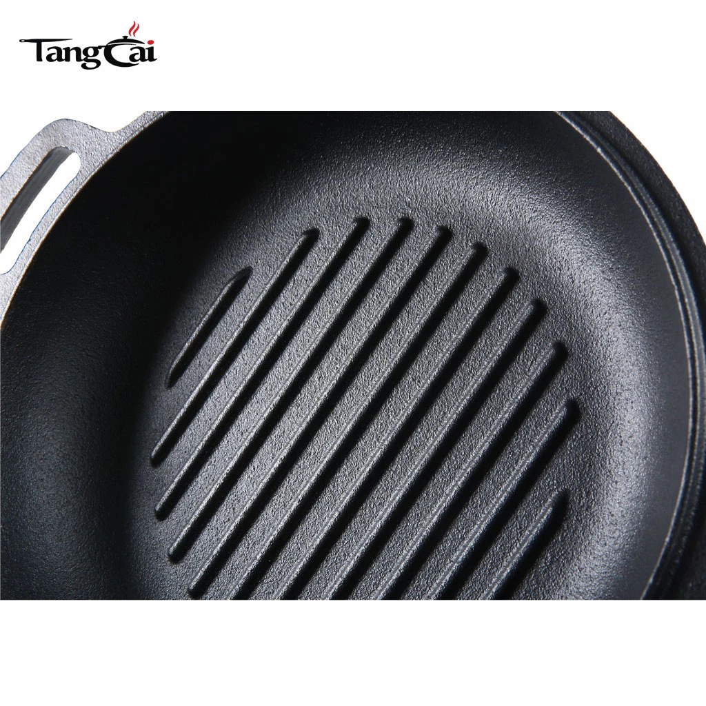 Hot Design Cast Iron Double Dutch Oven Pre-Seasoned 2-in-1 Cast Iron Cookware - Pot & Skillet Combo Cooker Oven-Safe
