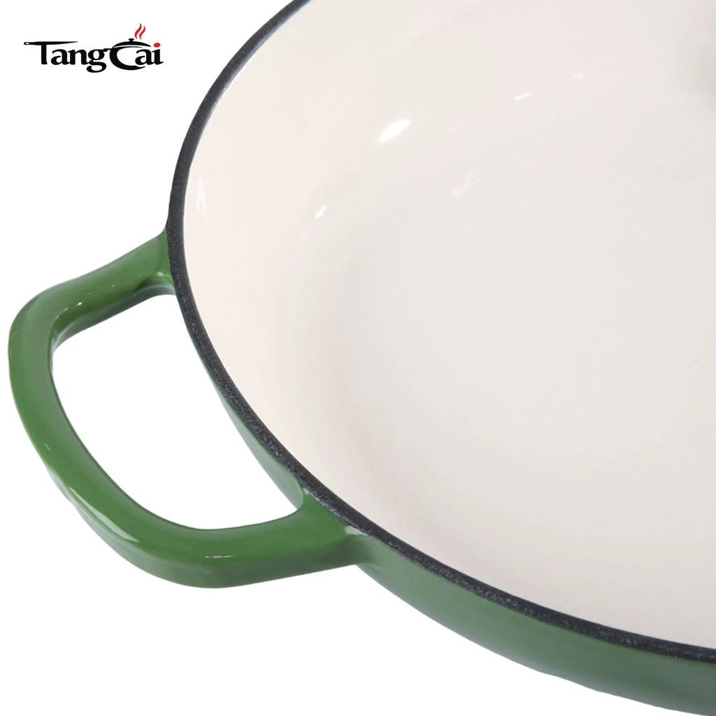 Market-Leading Design 3.8QT 30cm Shallow Enamel Coated Cast Iron Dutch Oven Casserole Dish