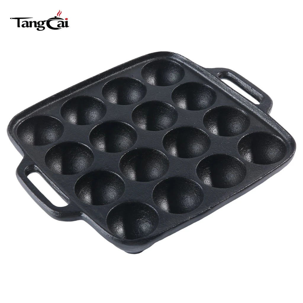 Pre-Seasoned Cast Iron 16 Cake Pop Mold Openings for Puffs and Donut Holes