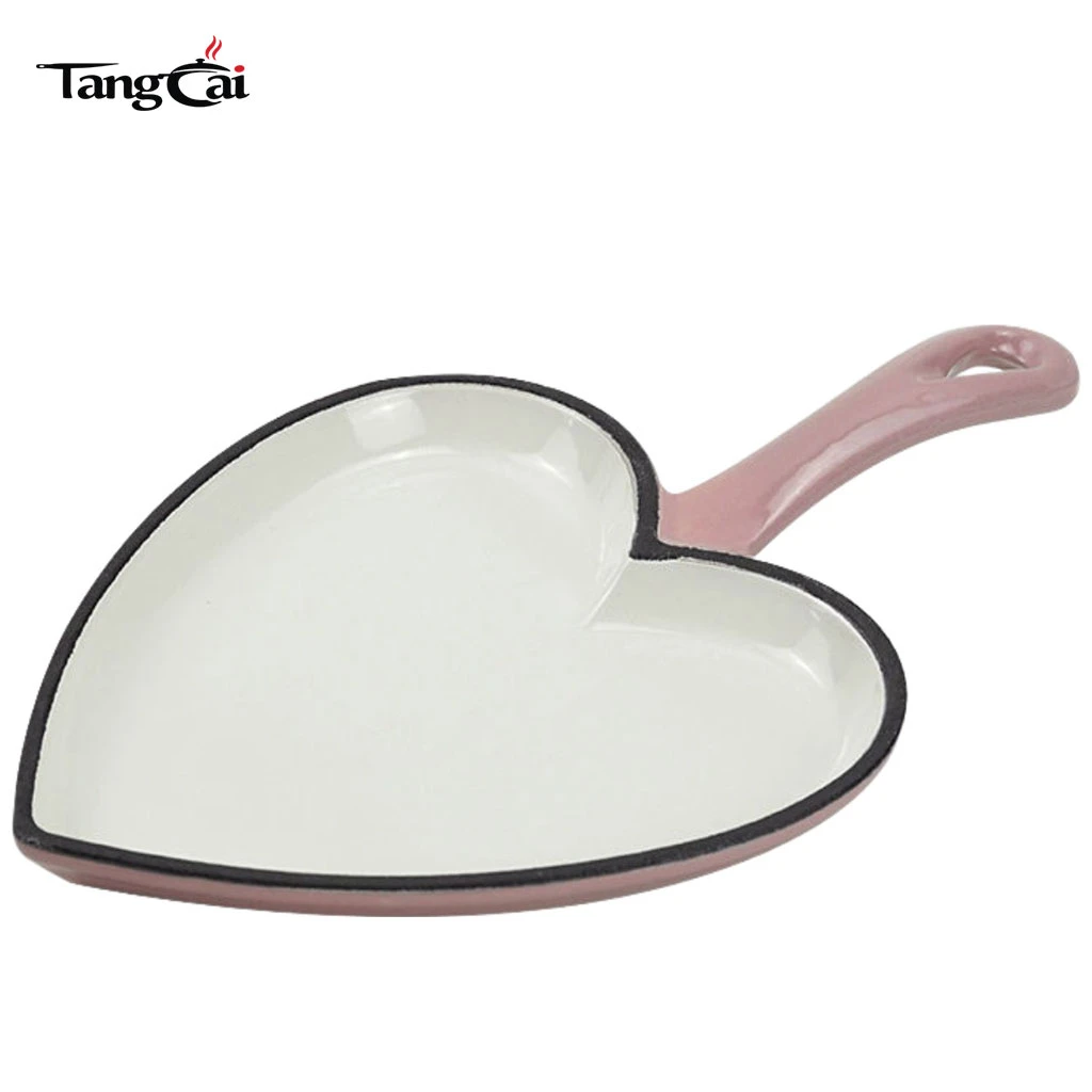 Mini Bakeware Pink Enameled Cast Iron Heart Shaped Skillet