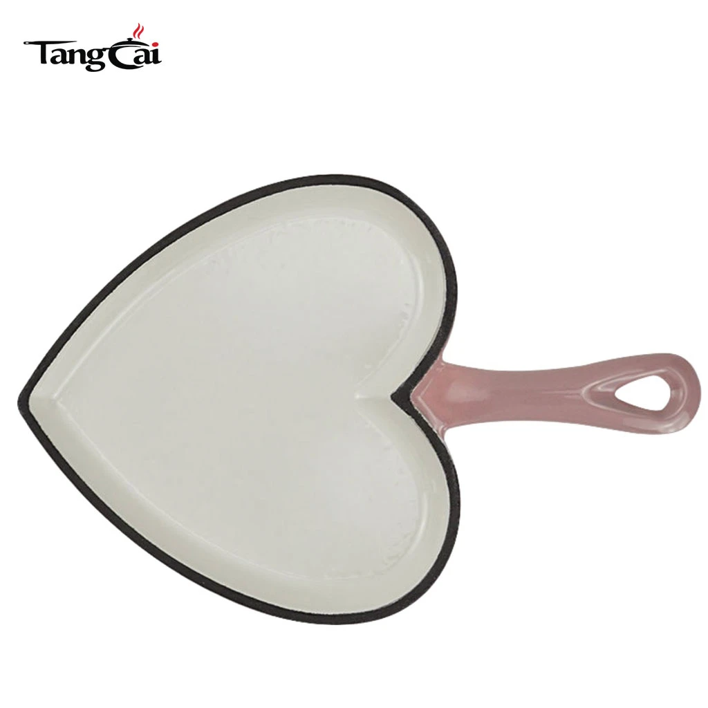 Mini Bakeware Pink Enameled Cast Iron Heart Shaped Skillet