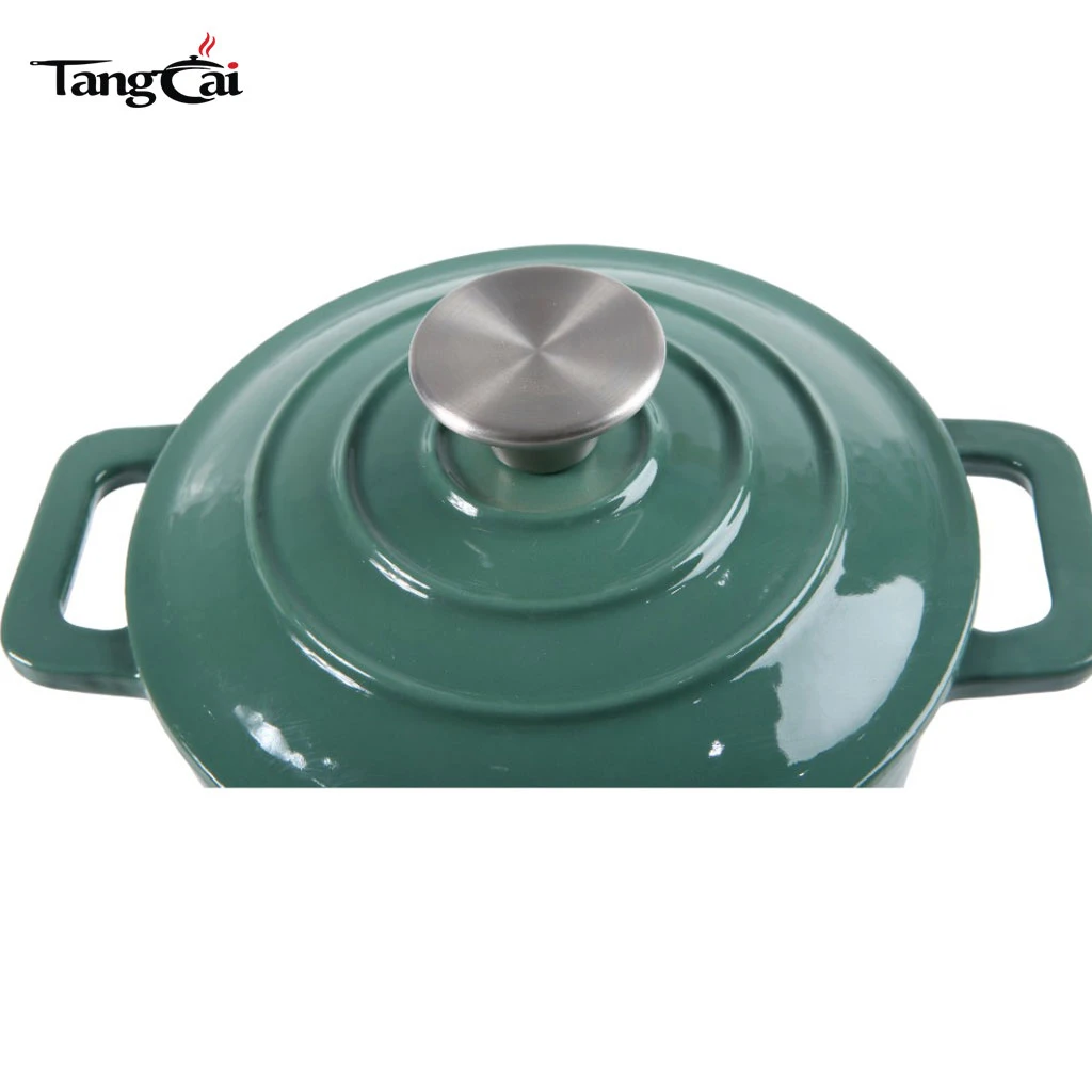 2.5QT Mini Enameled Cast Iron Dutch Oven with Lid &ndash; Small Non-Stick Casserole for Steaming, Baking, and Roasting