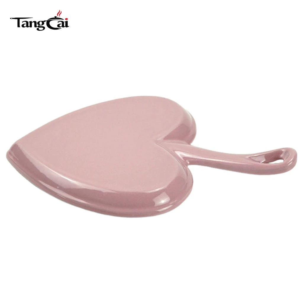 Mini Bakeware Pink Enameled Cast Iron Heart Shaped Skillet