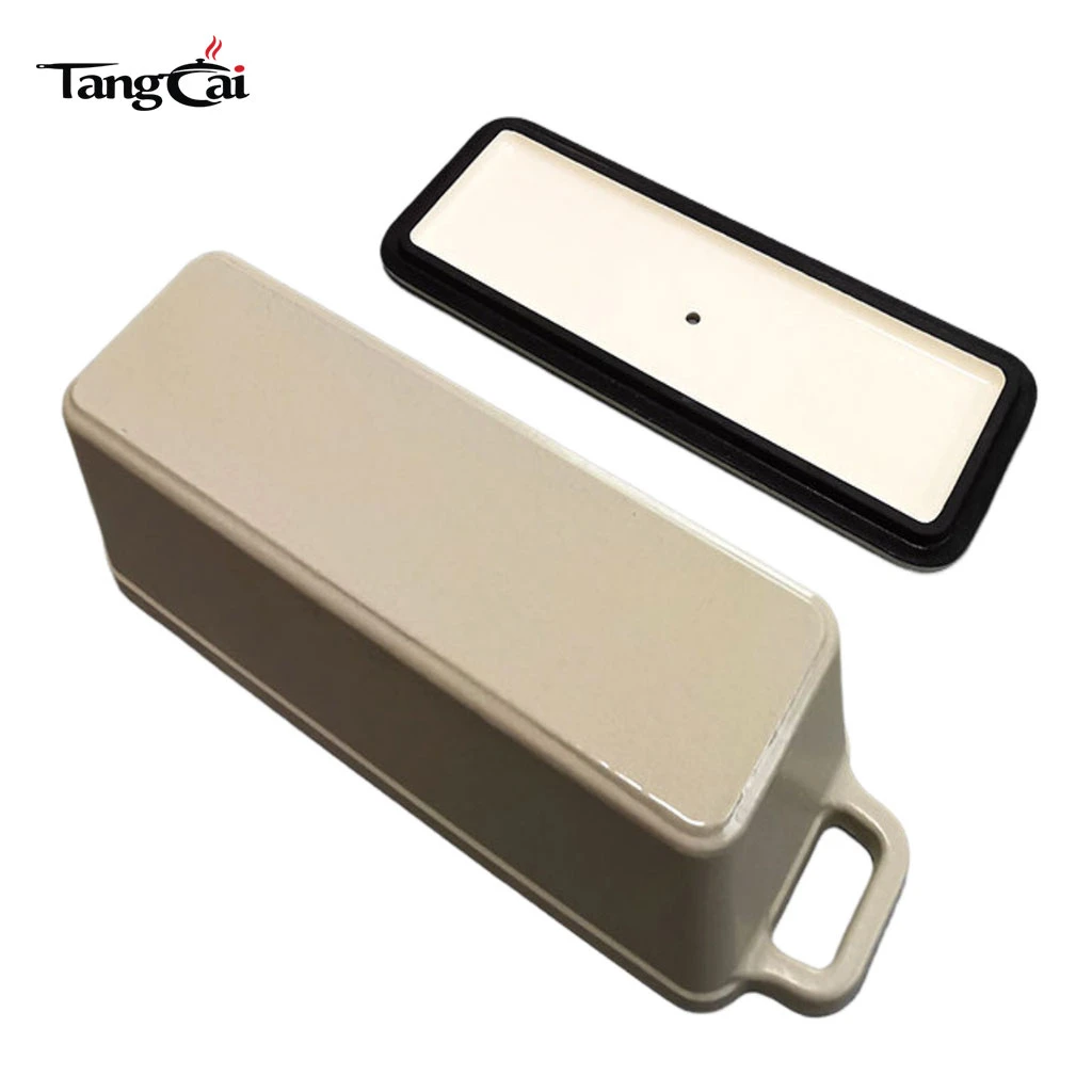 Custom Enameled Cast Iron Rectangular Bread Pan with Lid, Multipurpose Meat Loaf Pan Bread Oven FDA LFGB Certificated