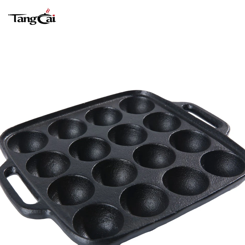 Pre-Seasoned Cast Iron 16 Cake Pop Mold Openings for Puffs and Donut Holes
