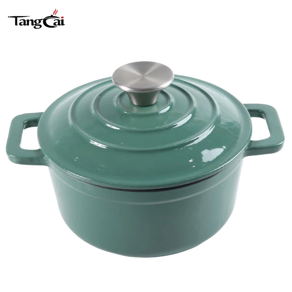2.5QT Mini Enameled Cast Iron Dutch Oven with Lid &ndash; Small Non-Stick Casserole for Steaming, Baking, and Roasting