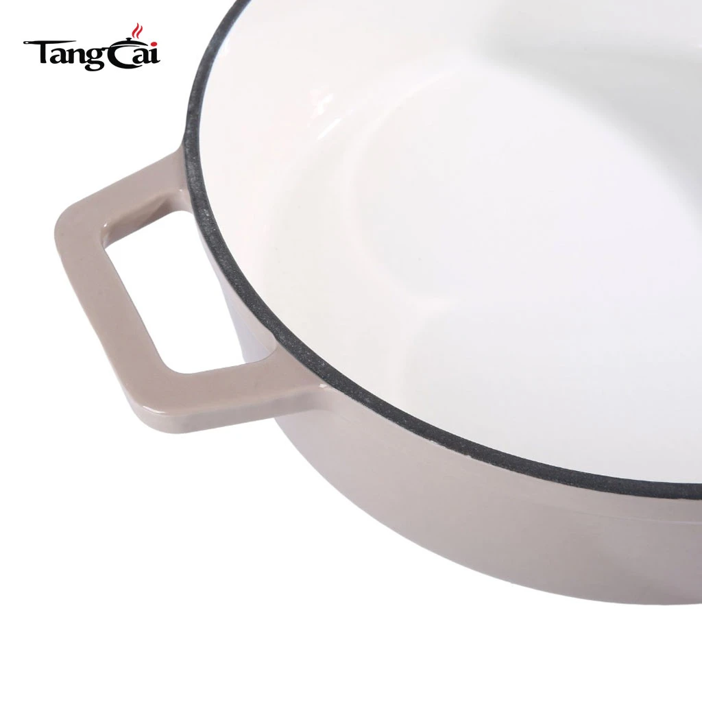 Wholesale Small Enameled Cast Iron Dutch Oven, Mini Seafood Casserole Pot with Flat Lid