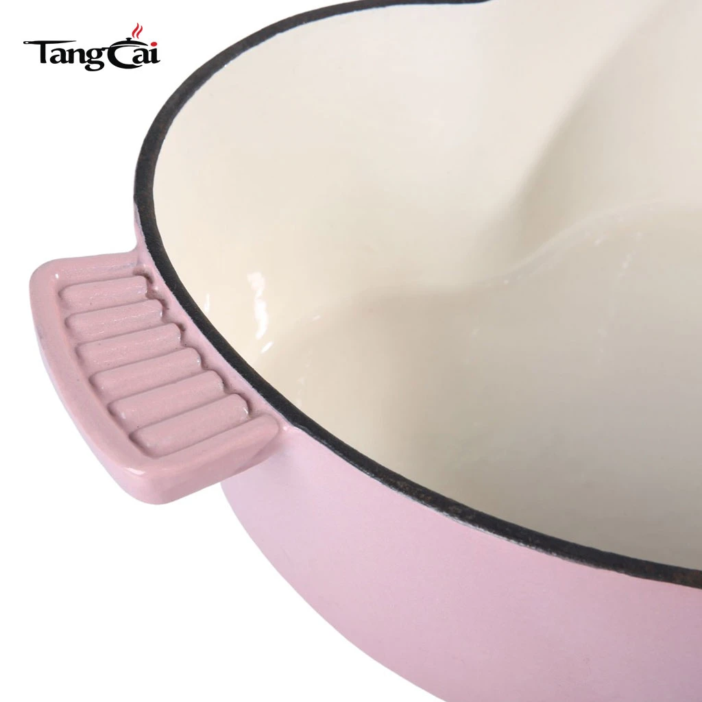 Popular Pink Heart Shaped Enamel Cast Iron Dutch Oven, Perfect for Holiday or Birthday Gift