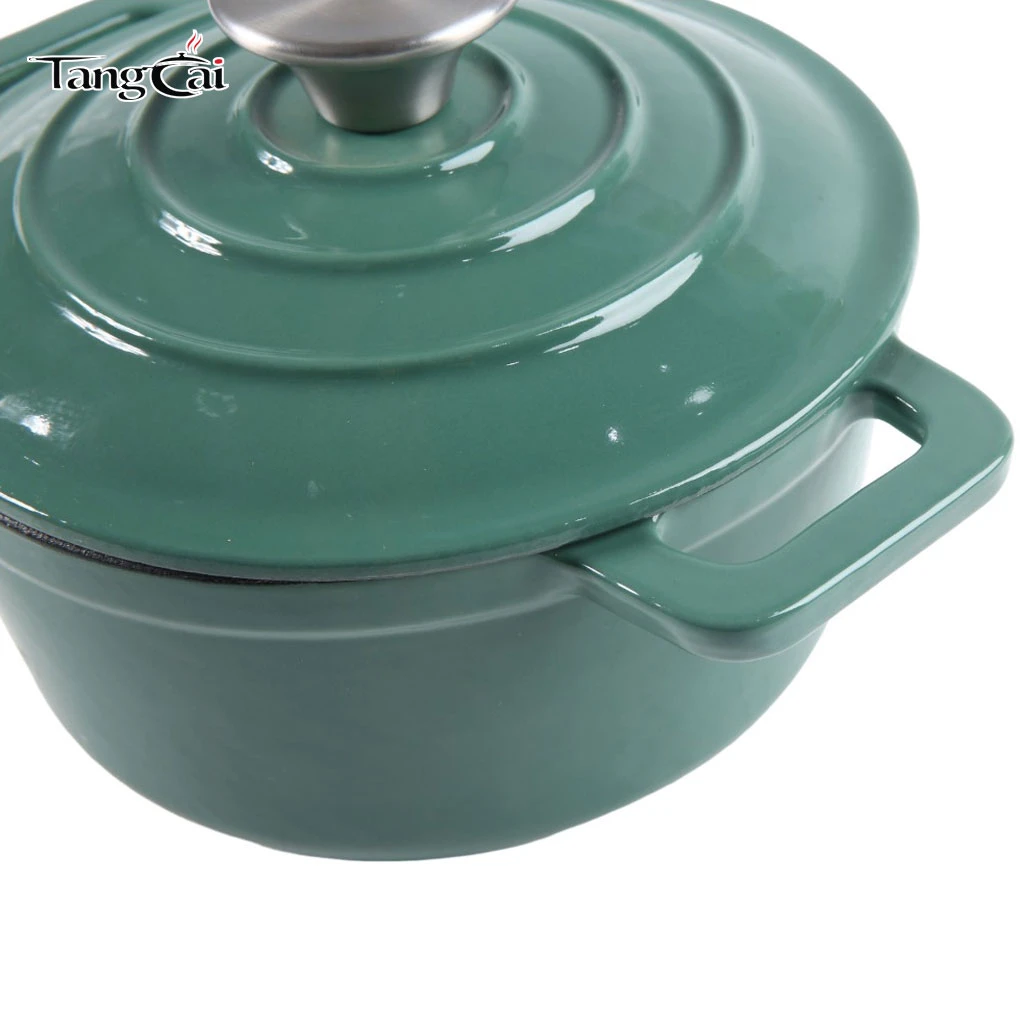 2.5QT Mini Enameled Cast Iron Dutch Oven with Lid &ndash; Small Non-Stick Casserole for Steaming, Baking, and Roasting