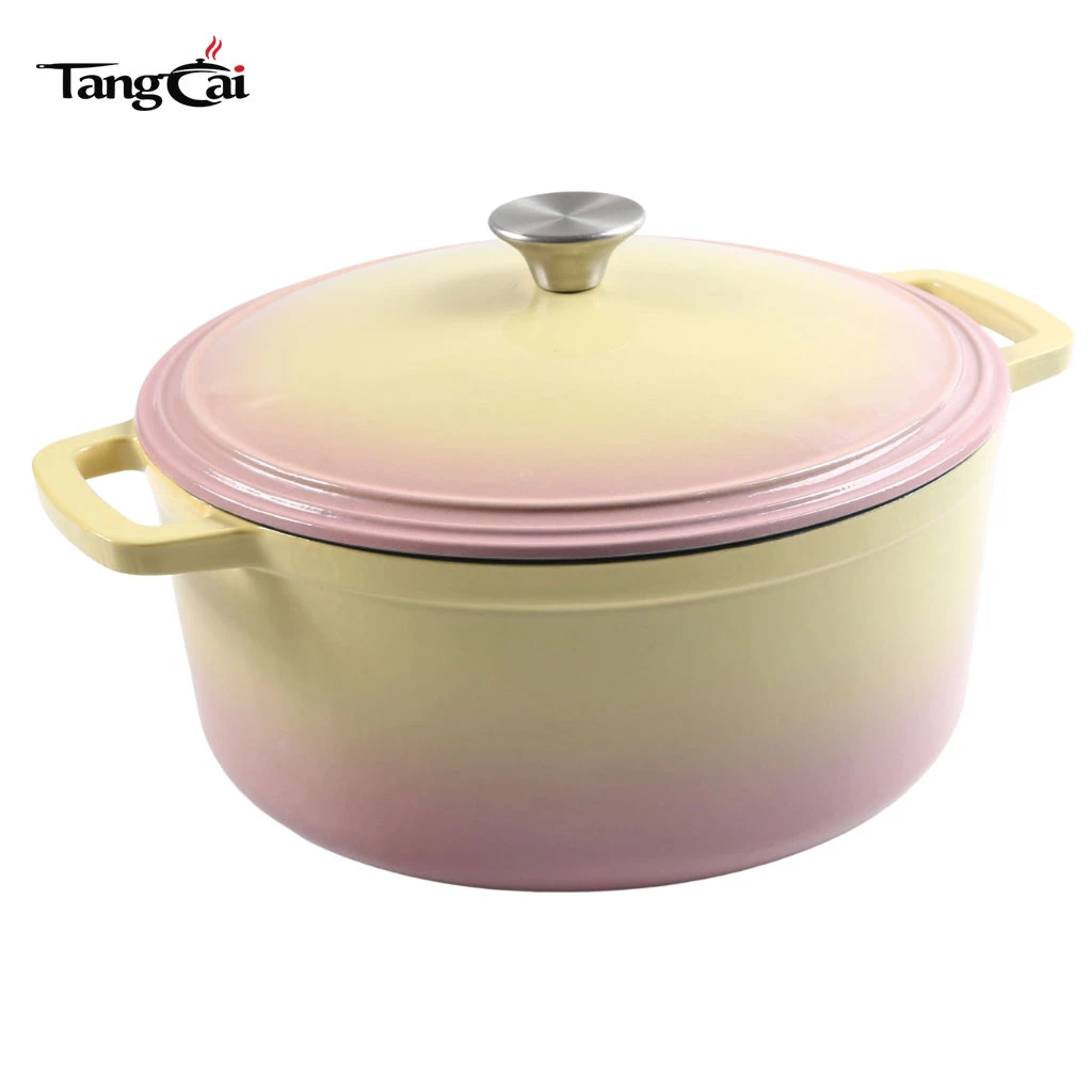 Classic Style 5QT Enameled Cast Iron Dutch Oven Pot with Lid for Sourdough Bread Baking