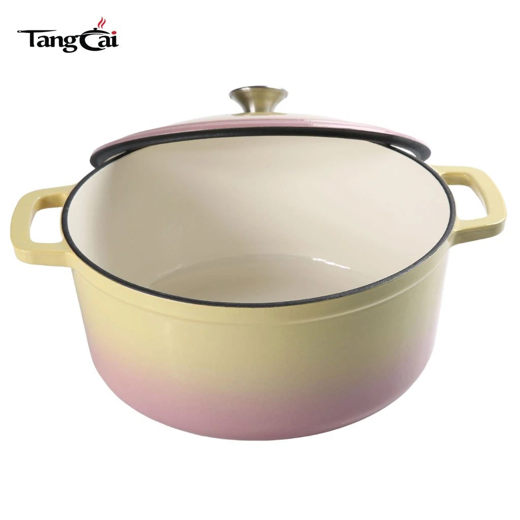 Classic Style 5QT Enameled Cast Iron Dutch Oven Pot with Lid for Sourdough Bread Baking