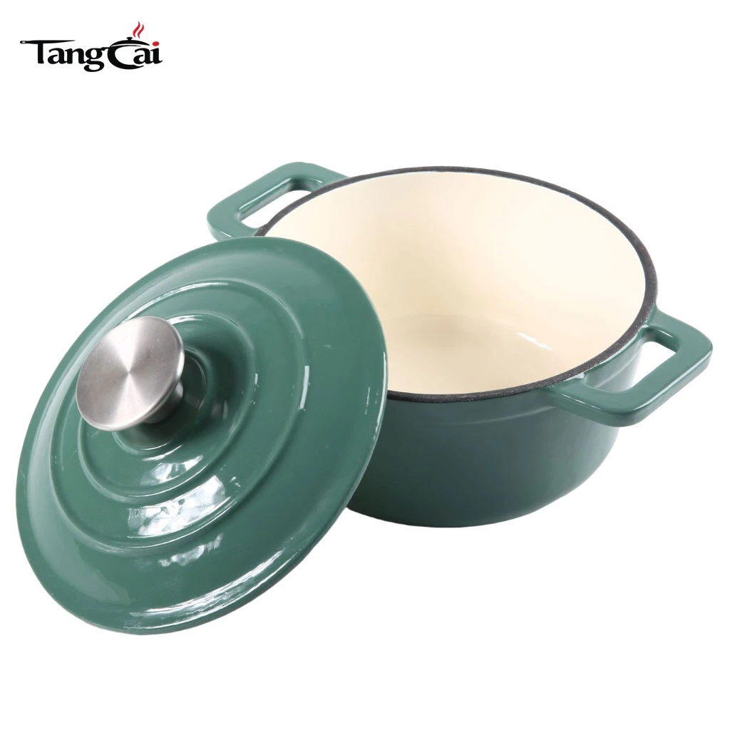 2.5QT Mini Enameled Cast Iron Dutch Oven with Lid &ndash; Small Non-Stick Casserole for Steaming, Baking, and Roasting