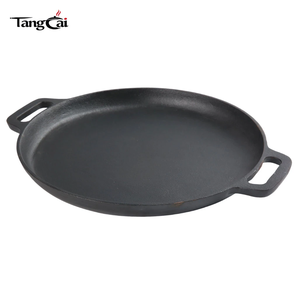 Wholesale Preseasoned 12&rdquo; 14&rdquo; 16&rdquo; Cast Iron Pizza Pan, Nonstick Round Griddle Tray