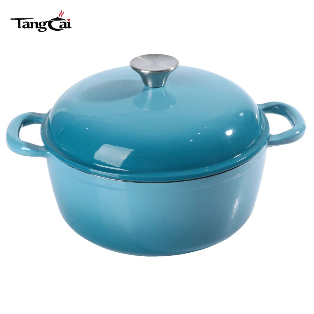 Enameled Cast Iron Dutch Oven with high dome lid, Deep Body Casserole Pot for Sourdough Bread Baking