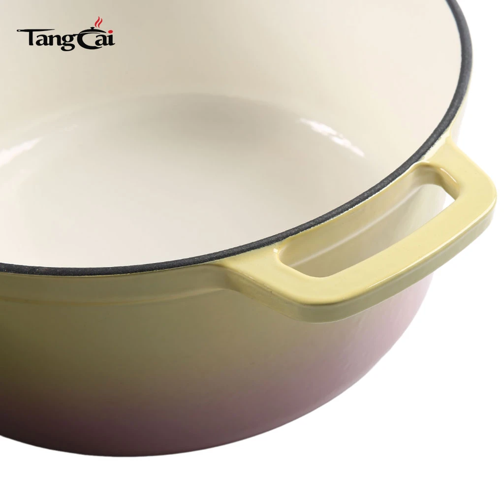 Classic Style 5QT Enameled Cast Iron Dutch Oven Pot with Lid for Sourdough Bread Baking