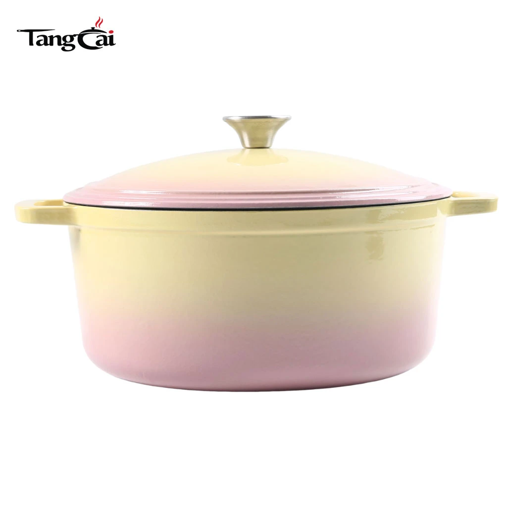 Classic Style 5QT Enameled Cast Iron Dutch Oven Pot with Lid for Sourdough Bread Baking