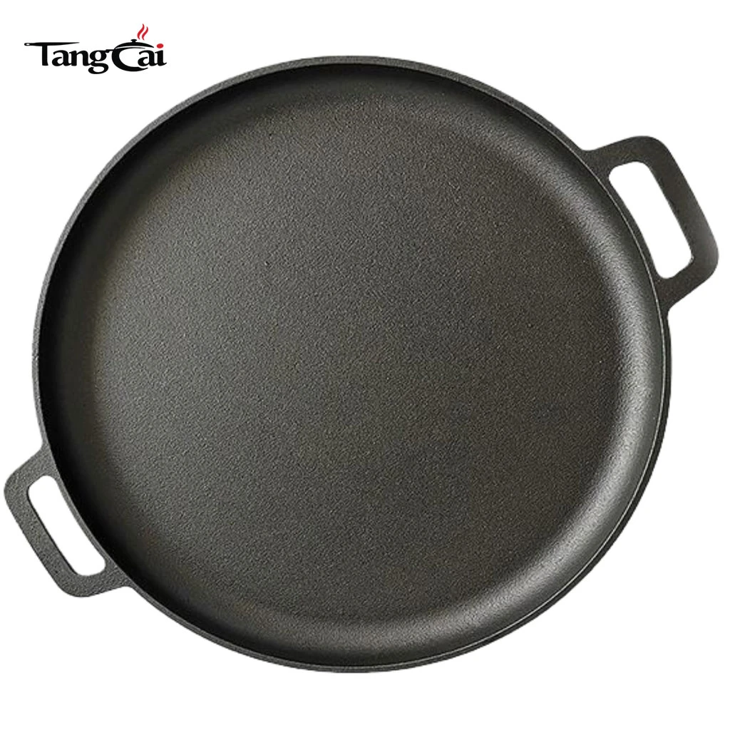 Wholesale Preseasoned 12&rdquo; 14&rdquo; 16&rdquo; Cast Iron Pizza Pan, Nonstick Round Griddle Tray