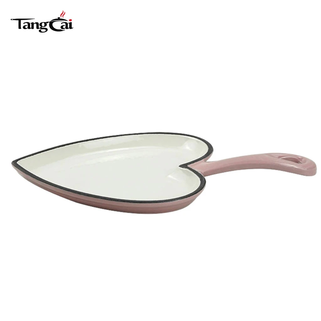 Mini Bakeware Pink Enameled Cast Iron Heart Shaped Skillet