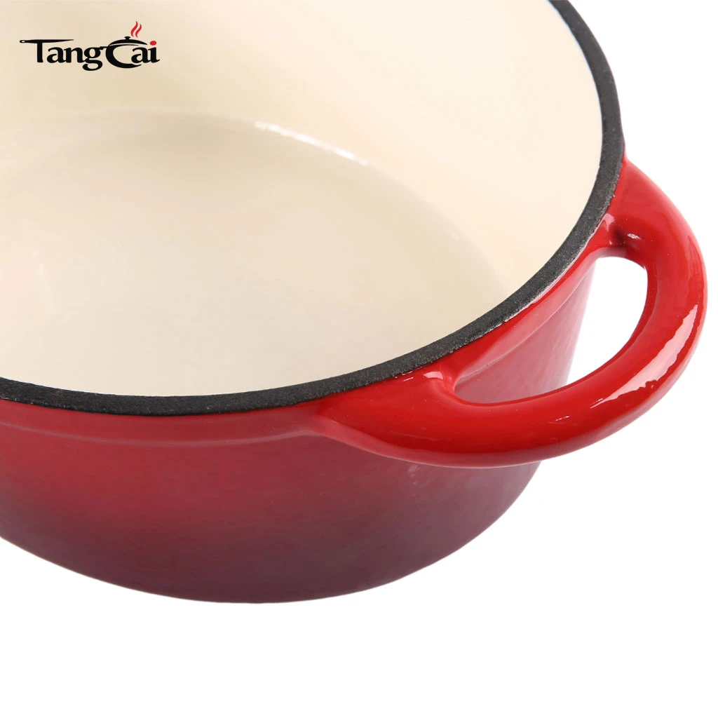 5.5 Quart Oval Enameled Cast Iron Dutch Oven Pot with Lid, Oven Safe up to 550&deg; F & Dishwasher Safe, Sturdy Dutch Oven Cookware