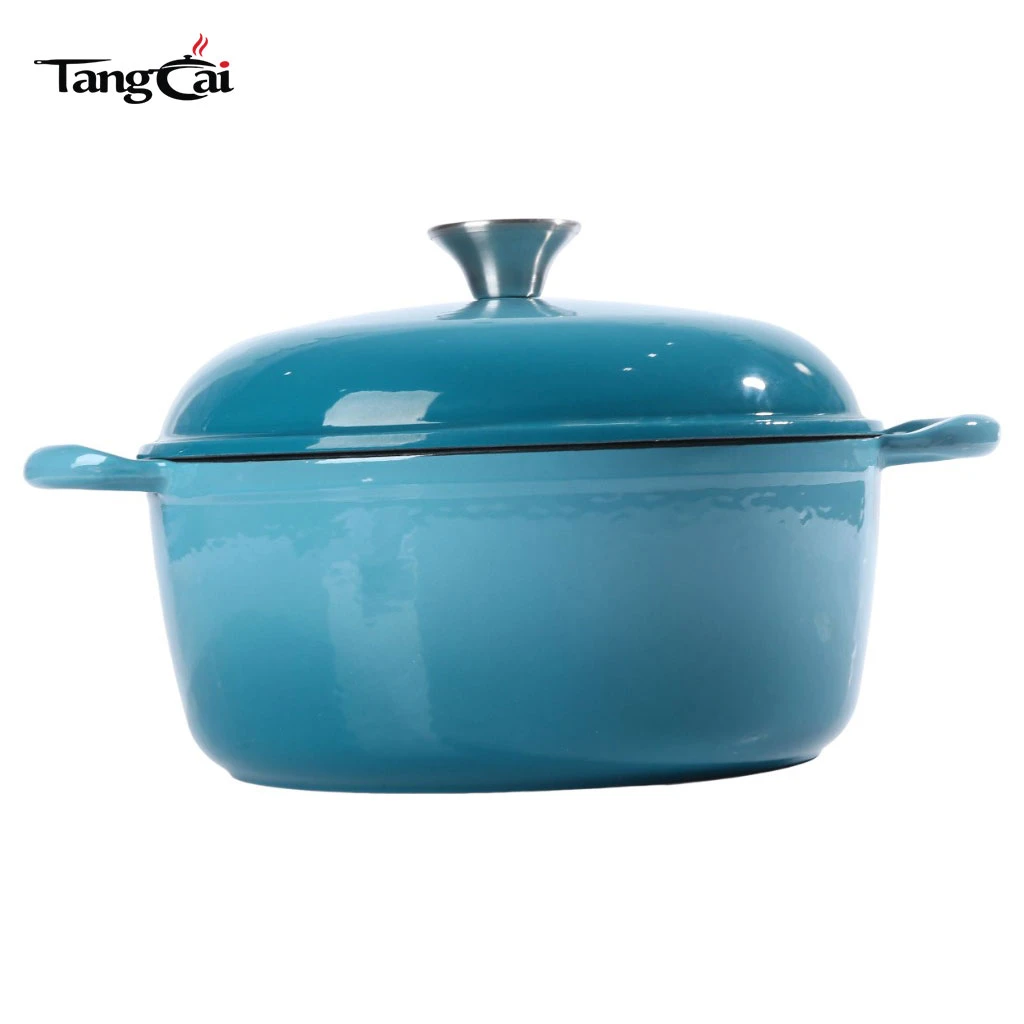 Enameled Cast Iron Dutch Oven with high dome lid, Deep Body Casserole Pot for Sourdough Bread Baking