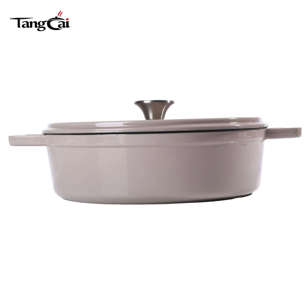 Wholesale Small Enameled Cast Iron Dutch Oven, Mini Seafood Casserole Pot with Flat Lid