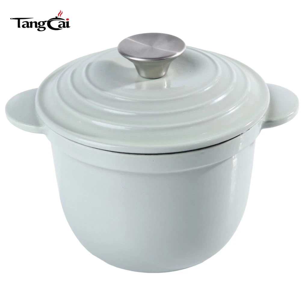 Mini Tall Body Deep 1.8QT Enameled Cast Iron Rice Pot