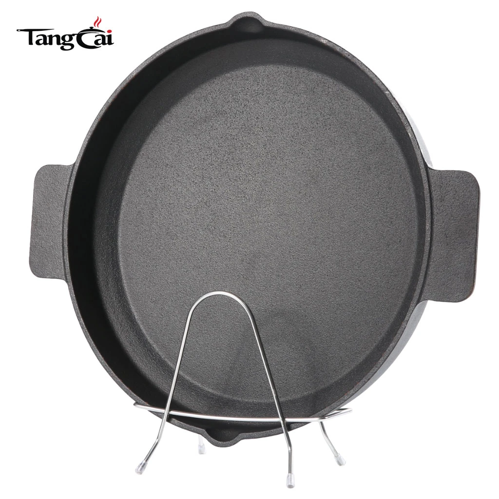 Custom 10 Inch Pre-seasoned Cast Iron Skillet with Dual Handles