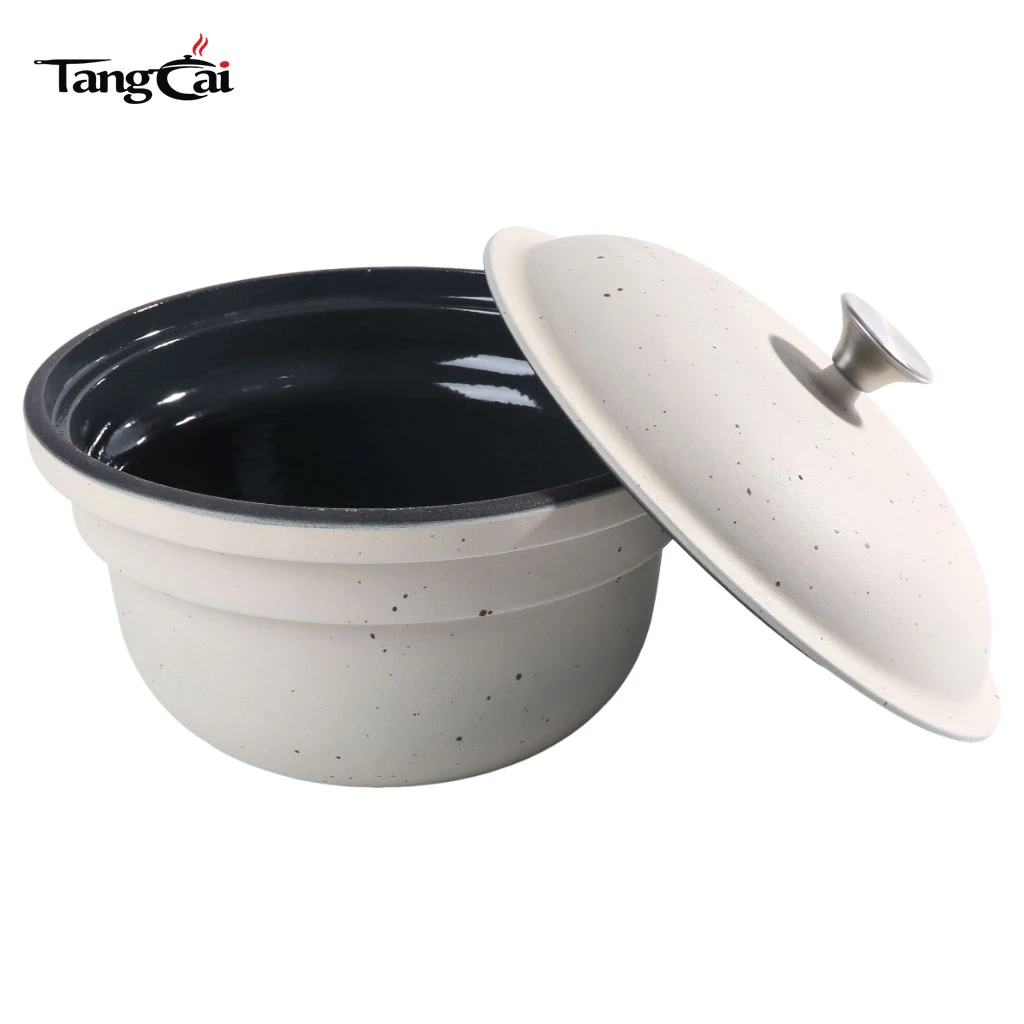 Large Enameled Cast Iron Rice Pot, Japanese Style Gohan Nabe Rice Cooker