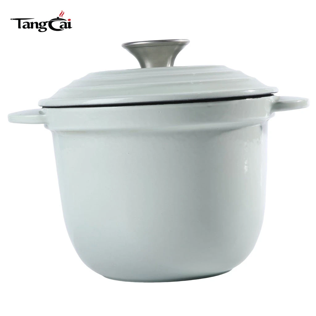 Mini Tall Body Deep 1.8QT Enameled Cast Iron Rice Pot