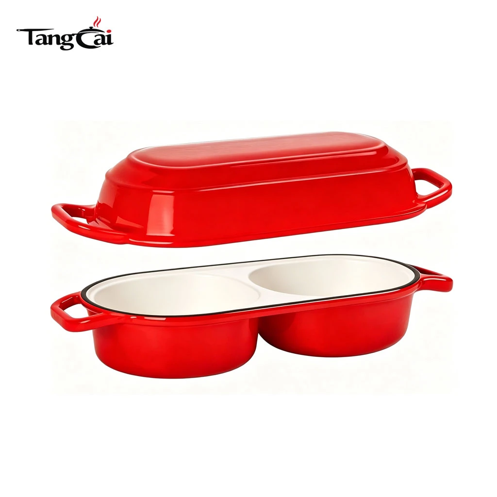 2026 Trending Cast Iron Loaf Pan with Lid, 2.2QT Double Dutch Oven for Sourdough Bread Baking