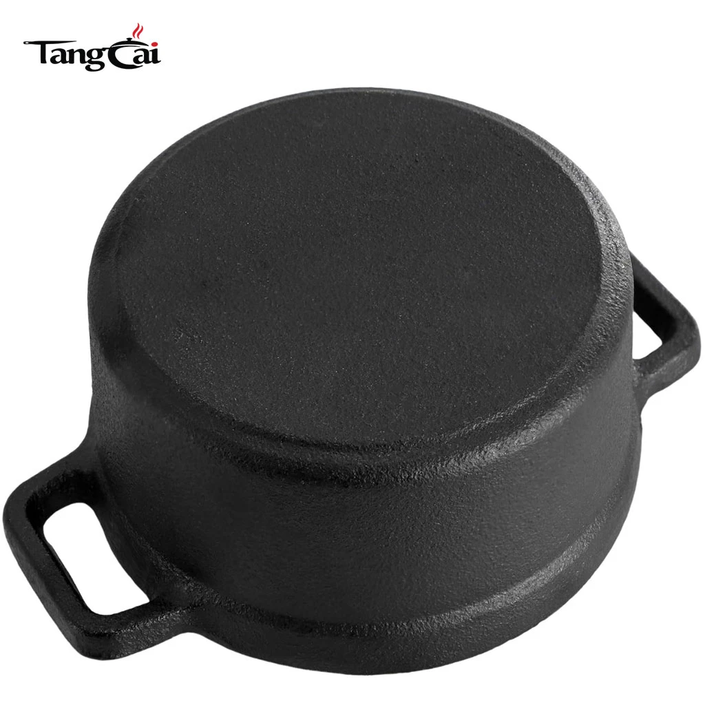 Mini Pre-Seasoned Cast Iron Cocotte Set with Lids & Wooden Trivets, Small Dutch Ovens for Baking, Serving & Individual Meals