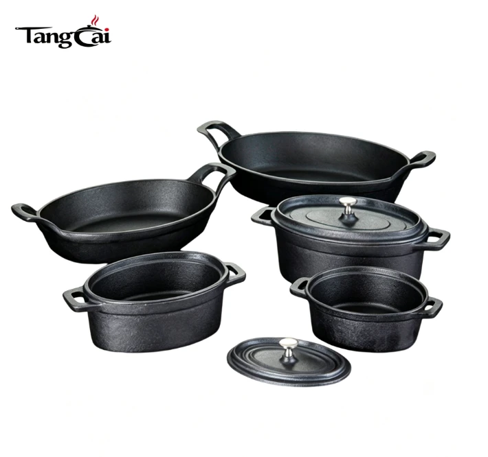Wholesale All-in-One Mini Cast Iron Cocotte and Serve Pan Set