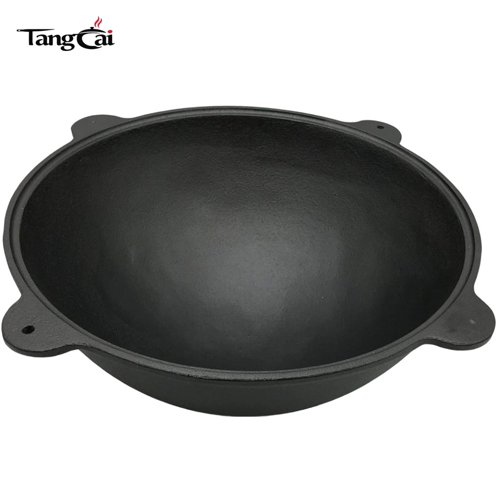 Custom Large 10.5L Cast Iron Uzbek Kazan Pot for Camping Cooking