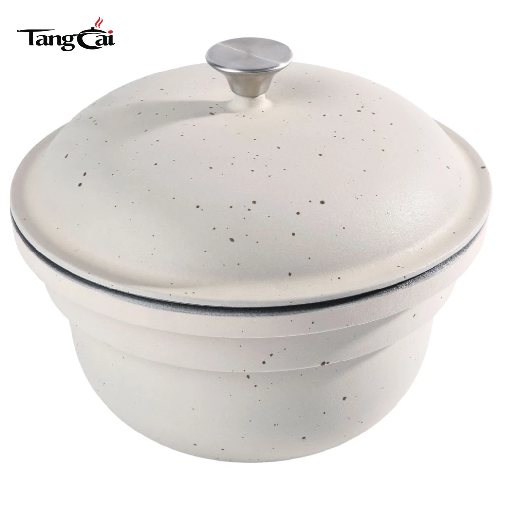Large Enameled Cast Iron Rice Pot, Japanese Style Gohan Nabe Rice Cooker