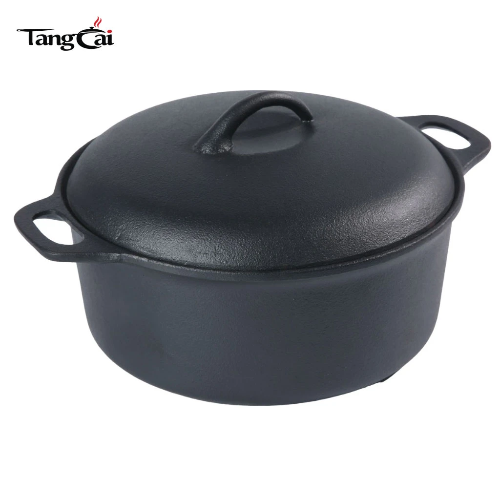 Wholesale Pre-Seasoned Cast Iron Dutch Oven Pot, Small Deep Round Camping Pot for Stews, Bread Baking & Slow Cooking