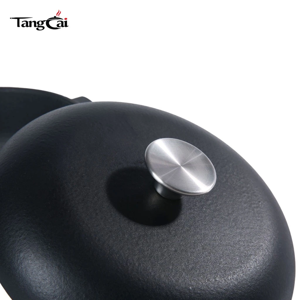 Matte Black Cast Iron Rice Cooker Pot, Japanese-Style Nabe with Lid