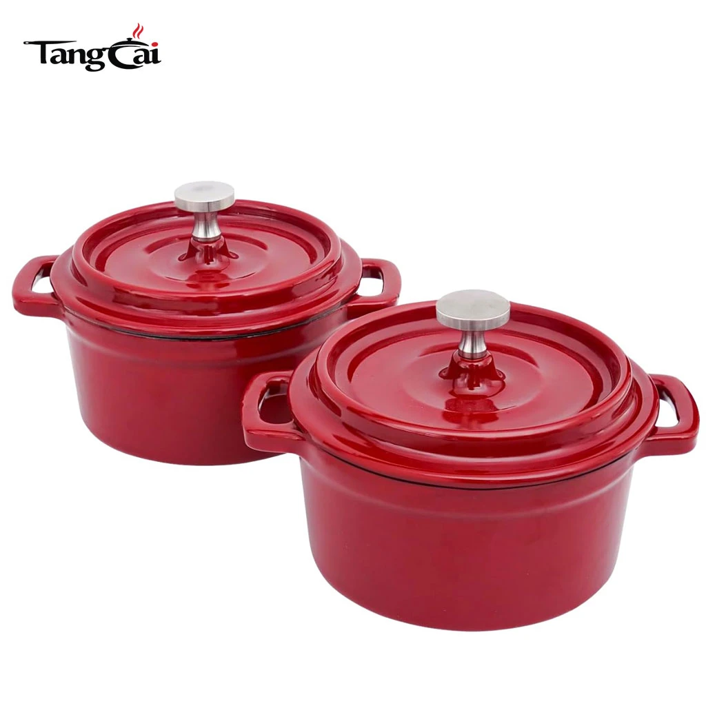 2Piece Enameled Cast Iron Cocotte | Mini Enamel Cast Iron Casserole  | Perfect for Dips and Desserts